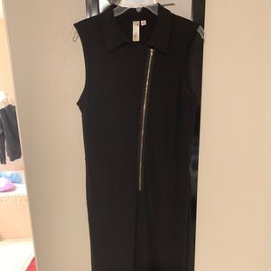 Black jumpsuit wide leg moto